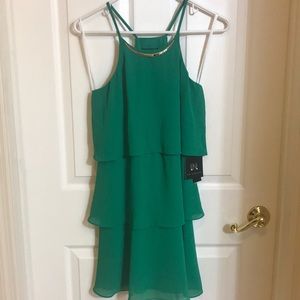 NWT Green Silky Dress